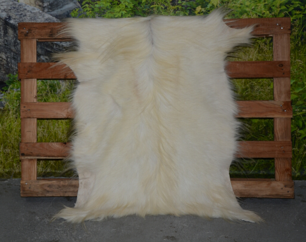 Langhaar Ziegenfell Creme-Weiß (öko)